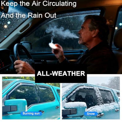in-Channel Window Rain Guards for 2007-2013 Chevy Silverado/GMC Sierra 1500/2500/3500 Crew Cab, Window Deflectors Vent Visors for 2003 Chevy Silverado Accessories, 4 Full-Size Doors - size: 2007-2013 Silverado/Sierra 1500/2500/3500 Crew Cab