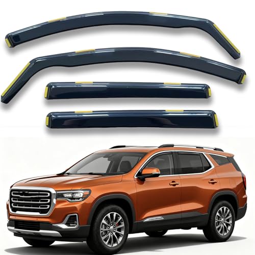 in-Channel Window Visors Vent Deflectors Compatible with GMC Terrain 2018-2024, Sun Visor Wind Shades Window Rain Guards Dark Smoke Exterior Car Accessories 4pcs - size: For GMC Terrain 2018-2024
