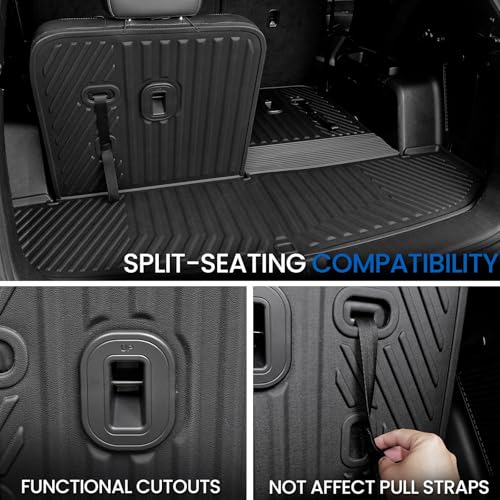 Floor Mats Cargo Mat Set for 2021-2024 2025 2026 Kia Sorento 6/7 Seats Car Mat Accessories(Not Fit Hybrid), All Weather TPE Cargo Liner Trunk Mat for S LX EX SX(Floor Mats+2-in-1 Cargo Mat) - style: Floor Mats+2-in-1 Cargo Mat