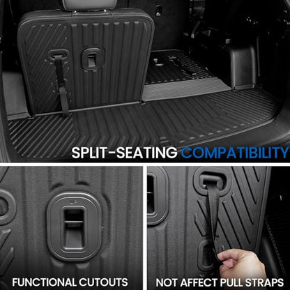 Floor Mats Cargo Mat Set for 2021-2024 2025 2026 Kia Sorento 6/7 Seats Car Mat Accessories(Not Fit Hybrid), All Weather TPE Cargo Liner Trunk Mat for S LX EX SX(Floor Mats+2-in-1 Cargo Mat) - style: Floor Mats+2-in-1 Cargo Mat