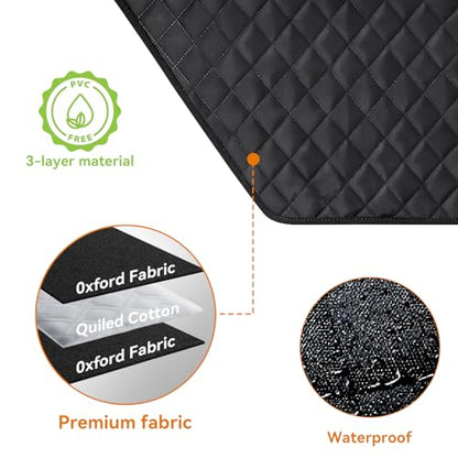 Dog Car Door Protector, 2 Pack Waterproof Scratchproof Nonslip Durable Protector, Thickened Door Panel Covers, Protects Doors from Dog Scratching Fit for Car/SUV/Truck (Black, XL) - size: XL