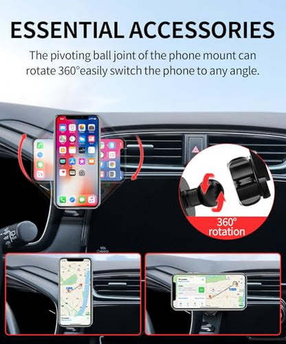 MaserWeller Car Phone Holder for Honda CRV CR-V 2017-2022 Accessories Screen Fixed Clip, 360° Rotation Phone Mount Compatible with MagSafe, Cell Phone Holder Does Not Affect Air Vent - size: For 17-22 Cr-v (5 & 7 Inch Screen Only)