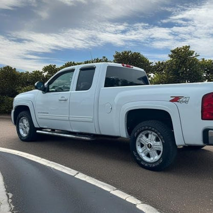 Tape On Side Window Visors Sun Rain Guards Vent Deflectors Window Shade for 07-13 Chevrolet Silverado & GMC Sierra 1500 2500HD 3500HD Extended Cab, Wind Deflector Smoke 4pcs 94040 - size: For 07-13 Silverado/Sierra Extended Cab