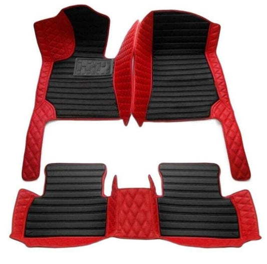 Custom Fit Car Floor Mats by SARAHS - Waterproof PU Leather Full Coverage for Most Cars, SUVs, and Trucks - Automotive Liners to Protect Vehicle Interior Floor Accessories (Black Stripe 6) - color: Black stripe 6