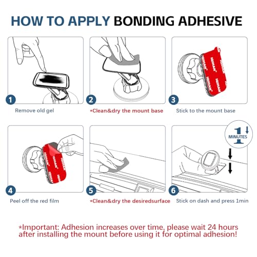 Adhesive Sticky Pads Replacement Mounting Tape, 8pcs Double-Sided Sticky Pads for Dashboard Magnetic Car Phone Holder Mount, Heavy Duty Sticker Adhesive Pads for Car Dash Magnet Phone Mount Base