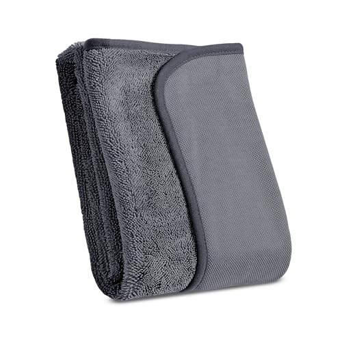 JOYMOOP Microfiber Towels for Cars, 35.4" x 23.6" Car Drying Towel, Dark Gray Reusable Car Towel, Quick Drying Car Microfiber Cleaning Cloth for RVs, SUVs, Trucks - color: New Car Towels - Dark Grey, size: 35.4" x 23.6" - 1pcs