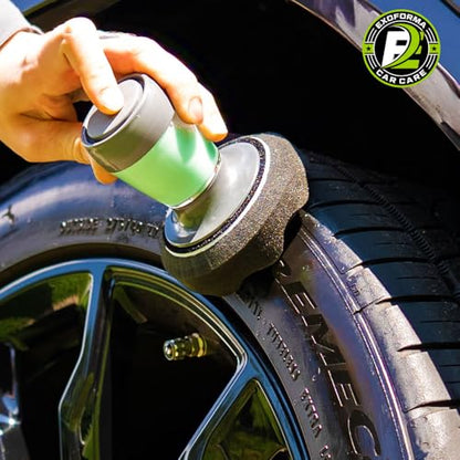 ExoForma Flow Tire Shine Applicator | Reusable Car & Truck Tire Dressing Applicator for No-Drip, Streak-Free Shine | Works with All Tire Shine & Gels | Professional Car Detailing Tool