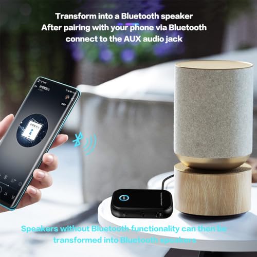 Bluetooth AUX Adapter for Car,3.5mm Wireless Receiver,AUX Bluetooth Car Adapter,Hands-Free Call for Cars, Speakers, Stereo Systems and Headphones