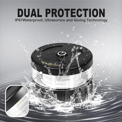 Agrieyes USB-C Wireless Beacon Light, 32 LED Rechargeable Strobe Lights with Magnetic, Mini Amber Flashing Warning Emergency Safety Lights for Trucks Vehicles Tractor, Portable Waterproof