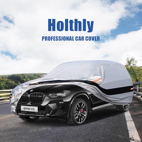 10 Layers SUV Car Cover Custom Fit for BMW X5 (2007-2024) Waterproof All Weather for Automobiles, Outdoor Full Cover Rain Sun UV Protection.Silver - size: Custom Fit for BMW X5