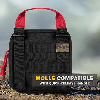 Everlit 180 Pieces Tactical First Aid Kit IFAK Molle EMT Pouch Outdoor Camping Emergency Kits for for Camping Boat Hunting Hiking Home Car Earthquake and Adventures Black - color: Black