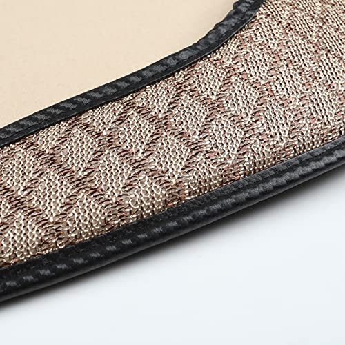 Breathable Back Seat Cover-Universal Rear Seat Mat for All Seasons, Car Rear Seat Protector with Polyester Silk Material, Non-Slip Bottom. Fits 95% of Sedans, SUVs, Vans.(Beige) - color: Beige-Rear seat