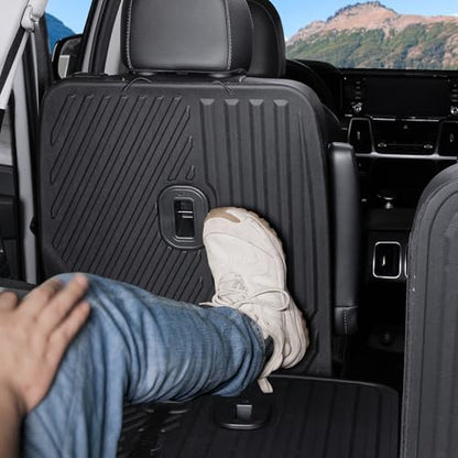 Backrest Mats Kick Mats for 2021-2024 2025 2026 Kia Sorento 6 Seats Captain Chairs Car Mat Accessories, All Weather TPE Seat Back Cover Protector(2nd Row Kick Mats 6 Seats) - style: 6 Seats 2nd Row Kick Mats