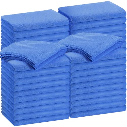 Shimeyao 30 Pcs Edgeless Microfiber Plush Towels for Cars Detailing Drying Wash Polishing Absorbent Cleaning Cloths, 500 GSM (16 x 24 Inch,Dark Blue) - color: Dark Blue, size: 16 x 24 Inch