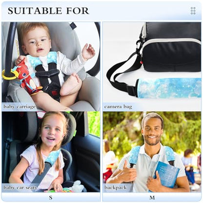 Bolaz Blue Bubble Car Seat Strap Pads Seatbelt Covers Cushion Shoulder Strap Pads for Adults Soft 2Pcs - color: Blue Bubble, size: Medium