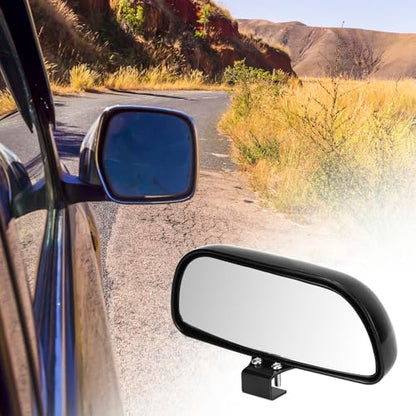QWORK Blind Spot Mirror - 2 Pack Rear View Concave Mirror Blindspot Wide Angle Mirror for Universal Cars