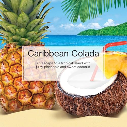 LITTLE TREES Car Air Freshener | Vent Wrap Provides Long Lasting Scent, Invisibly Fresh | Caribbean Colada, 16 Air Fresheners - color: Caribbean Colada