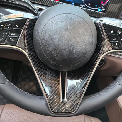 NVCNX Carbon Fiber Accessories for Mercedes Benz GLE 350 450 450e 580 53 63 S AMG/GLS 450 580 63 AMG 2024 2025 2026 W167 C167 X167 Dash Panel Cover Interior Trim Overlay Sticker Decal 3PCs - color: Dash Dash Panel Trim