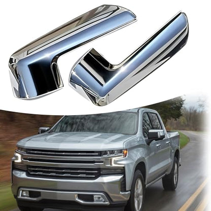 Mirror Cover Caps Compatible with GMC 2019-2025 Chevy Silverado 1500 and GMC Sierra 1500 Accessories (Chrome) - color: Chrome