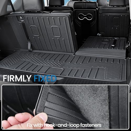 Floor Mats Cargo Mat for Honda Pilot 2026 2025 2024 2023, All Weather TPE Cargo Liner Trunk Mat with Backrest Mat Door Sill Protectors Car Accessories for Pilot (Floor Mats Set) - style: Floor Mats Set