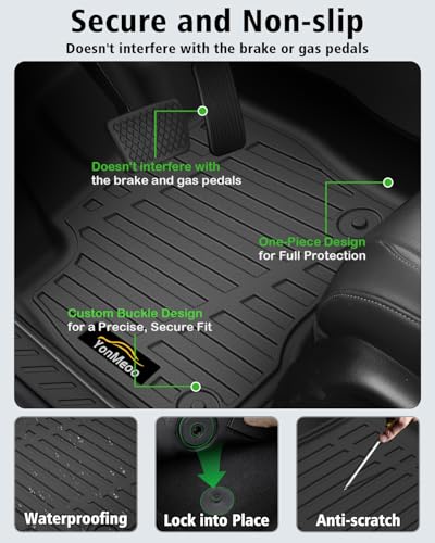 Floor Mats & Trunk Mat Custom for Jeep Grand Cherokee & Dodge Durango 2016-2021/Grand Cherokee WK 2022 (Not for L) All Weather TPE Rubber Cargo Liner Automotive Full Set Accessories- Black - size: For Jeep Grand Cherokee 2016-2021
