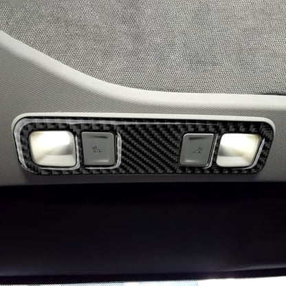 Car Rear Reading Light Sticker Carbon Fiber Decal Cover Interior Trim for Chevrolet Silverado/GMC Sierra 1500 2500HD 3500HD 2014-2018 Accessories - color: Rear Reading Light