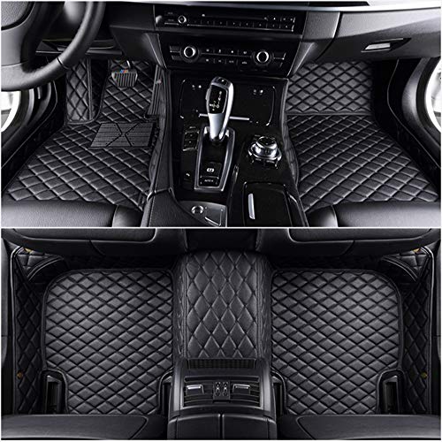Custom Waterproof Leather Car Floor Mats Fit for Most Car SUV Truck & Sportscar All Weather Protection Vehicles (Black) - color: Black
