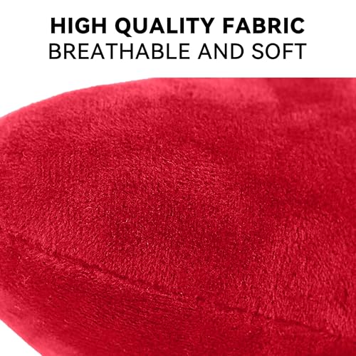 Car Headrest Pillow, Soft Comfortable Memory Foam Automotive Neck Pillow Cushion for Neck Pain Pressure Relief, Universal Fit (Red) - color: Red