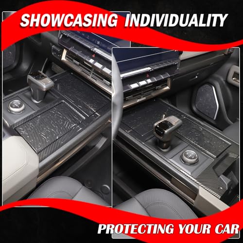 for Hummer EV Accessories Center Console Gear Shift Panel Cover Trim Frame for Hummer EV SUV Truck 2022-2024 2025 Gear Shift Control Anti-Scratch Panel Decorative Sticker (Carbon Fibre Pattern )