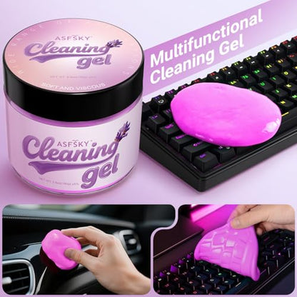 ASFSKY Car Cleaning Gel (Purple,Lavender) Cleaning Putty Universal Dust Cleaning Car Interior Cleaner Keyboard Dust Remover Car Slime Gifts for Men Women Girl（1 Pack） - color: Purple