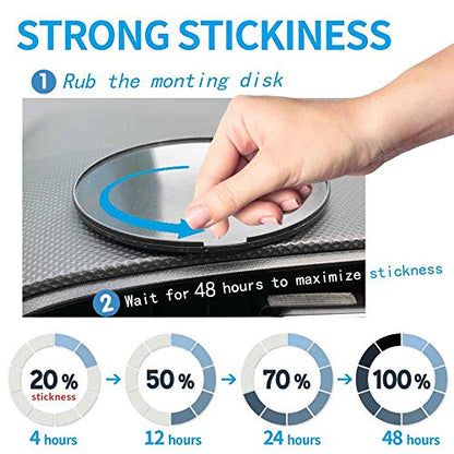 95mm Adhesive Dashboard Pad Mounting Disk with Adhesive for Suction Cup Phone Mount & for Garmin GPS Suction Mount | 3.74" Wide Diameter 2 Pcs - size: 95mm