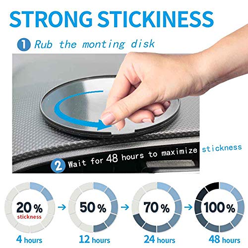 70mm Adhesive Dashboard Pad Mounting Disk with Adhesive for Suction Cup Phone Mount & for Garmin GPS Suction Mount | 2.76" Wide Diameter 2 Pcs - size: 70mm