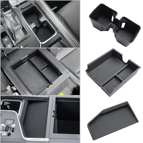 CDEFG 3PCS for 2024 2025 2026 Lexus GX 550 Center Console Organizer Tray for 2024-2026 Lexus GX550 Accessories Middle Console Cup Holder Wireless Charing Pad Storage Box(Not for Cool Box) - color: 3Pcs for GX 550 2024-2026