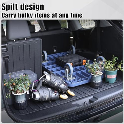 Floor Mat Cargo Mat for 2020-2024 2025 2026 Toyota Highlander 7 Seat Car Mat Accessories(Both Hybrid and Gas), All Weather TPE Cargo Liner Trunk Mat with Backrest Mat(Highlander-Full Set) - size: Highlander-Floor Mats Set