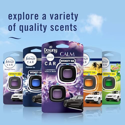 Febreze Car Vent Clip, Downy Calm Scent, 0.13 oz Total, (Pack of 4) - size: 0.07 Fl Oz (Pack of 4)