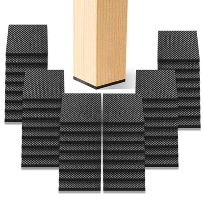 CHUNZEXI Non Slip Rubber Furniture Pads & Grippers, Self Adhesive Round Floor Protectors for Chair & Table Legs and Feet, 1 Inch, 48 Pack, Square - size: 1 inch 48 Square