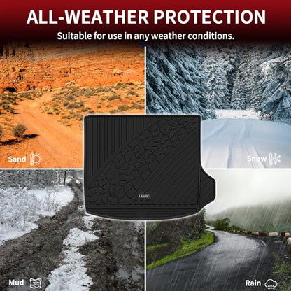 LASFIT Trunk Mat for Jeep Grand Cherokee WL 2022-2025 2026 5-Seat (Include 4xe, NOT for L) All Weather TPE Custom Fit Cargo Mat Trunk Liner Cargo Liner, Black - style: Grand Cherokee 5-Seat 2022-2026 Cargo Mat