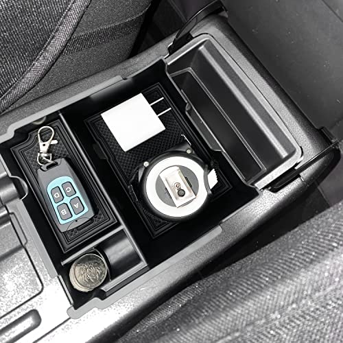 JOJOMARK Compatible with Subaru Impreza 2017-22 2023 and Crosstrek 2018 2019 2020 2021 2022 2023 Accessories Center Console Tray Organizer, Armrest Secondary Storage Box - color: 2018+BLACK