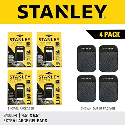 Stanley S4006 4.5" x 6.5" Extra-Strong Anti-Slip Grip Dashboard Gel Pad for Cell-Phone, Tablet, GPS, Keys or Sunglasses, Pack of 4 - size: XL, style: Pack of 4