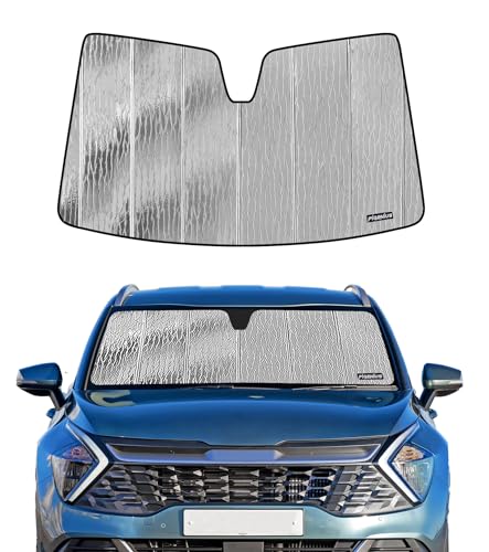 Pigenius Windshield Sun Shade for Kia Sportage 2023-2026, Reversible Silver/Black - size: for 2023-2025