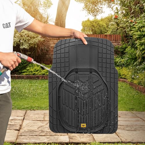Cat Car Floor Mats for Trucks, Cars - Reservoir Deep Dish All-Weather Car Mats, Waterproof Automotive Floor Liners for Cars Trucks SUV, Universal Car Accessories, Black - style: Deep Dish Reservoir