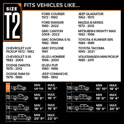 Budge Protector V Truck Cover, 5 Layer Premium Weather Protection, Waterproof, Dustproof, UV Treated Truck Cover Fits Trucks up to 197" L x 60" W x 56" H, Gray - size: Size 2: 197" L x 60" W x 56" H