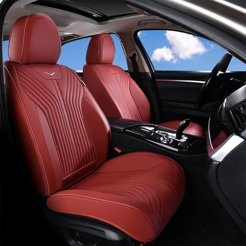 FLORICH Leather Car Seat Covers Luxury Front Car Seat Cover Automotive Car Seat Covers Waterproof Car Seat Protector Cushion Universal Fit for Most Cars Trucks SUV, Red - color: Red, size: Frontpair