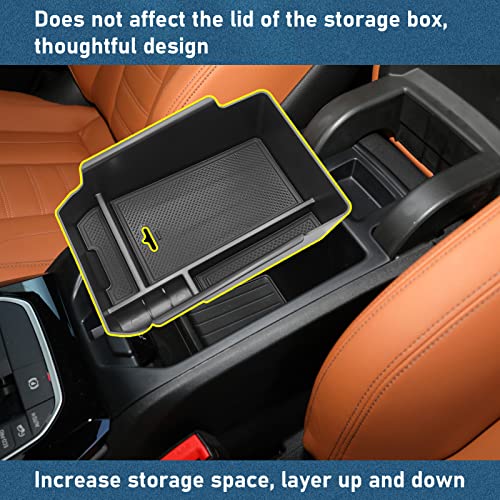 Compatible with BMW X3 Center Console Organizer 2018-2024,for 2019-2024 X4 Console Organizer Tray, for X3 G01/X4 G02 Center Aremrest Secondary Storage Box With Coin Holder(Not Fit 2025+) - size: X3 X4 Center Console Organizer