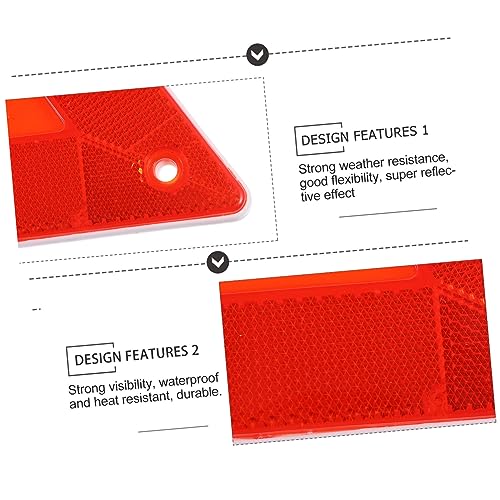 BESTOYARD Triangle Reflector Warning Sign 10-Pack Portable Car Safety Reflectors Emergency Reflective Warning for Trucks and Vehicles