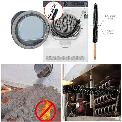For Dyson V7 V8 V10 V11 V15 Vacuum Accessories & Attachment -Traceless Dust Brush & Dryer Vent Cleaner Kit - Refrigerator Condenser Coil Brush- Flexible Crevice Tool for Small Crevice & Car Detailing