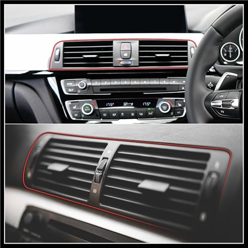 Car Interior Gap Door Edge Trim Strip Line Chrome Red 8m 26.25ft Durable Material