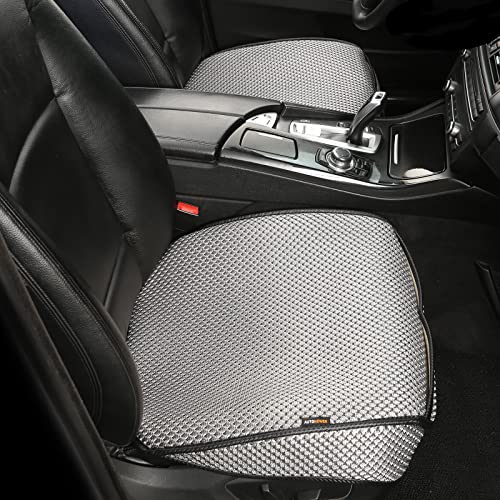 Auto Newer Breathable Universal Four Seasons Car Seat Covers， Luxury Car Seat Cushion，Protectors for Front Seat Bottoms,Compatible with 95% Vehicles， Fit for Cars Truck SUV or Vans(2PCS,Grey) - color: Grey-2PCS