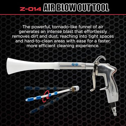Tornador Z-014 Air Blow Out Tool | High-Performance Air Blower for Fast Car Detailing | Quickly Cleans & Dries Hard-to-Reach Areas | Essential Tool for Professionals - size: Z-014