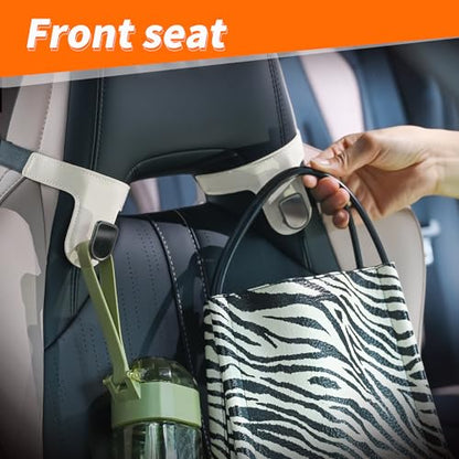 JEYODA Car Hooks for Sport Seats,Car Hooks for Purses and Bags,Car Seat Back Organizer,Car Rear Row Hook,Universal Hidden Multifunctional Headrest Hooks for Car,Home (Black)